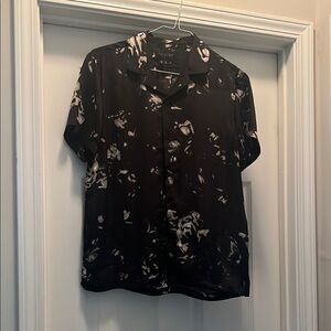 Zara Black and White Casual Button Down Shirt